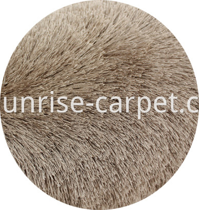 Thin Polyester Shaggy Rug Champagne Color